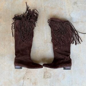 Vintage Jordan 100% Leather Fringe boots 7